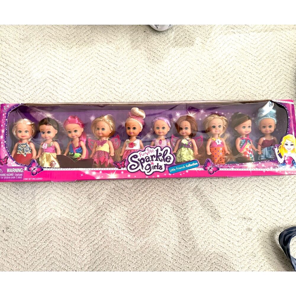 NIB Sparkle Girlz Little Friends Collection 10 Dolls